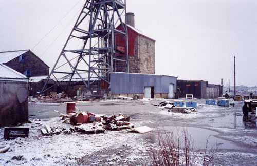 We don’t get a lot of snow but this photo shows South Crofty after a small fall.