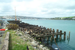 View of the old piles