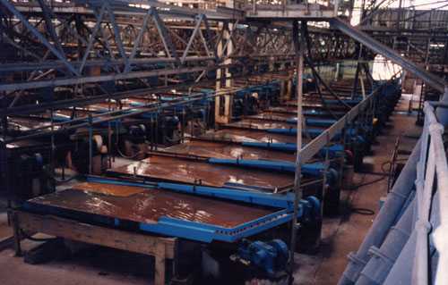 The vibratory tables that were installed in the Mill.