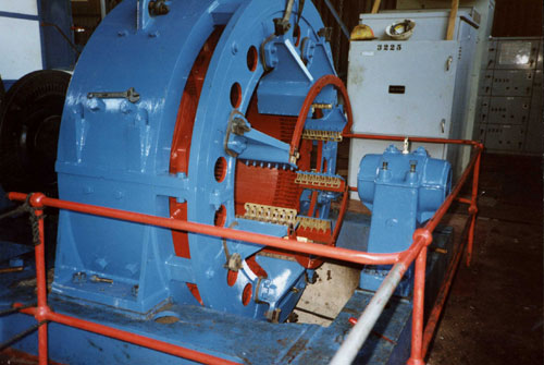 The yoke of the main drive motor for Cook�s Winder after refurbishment..