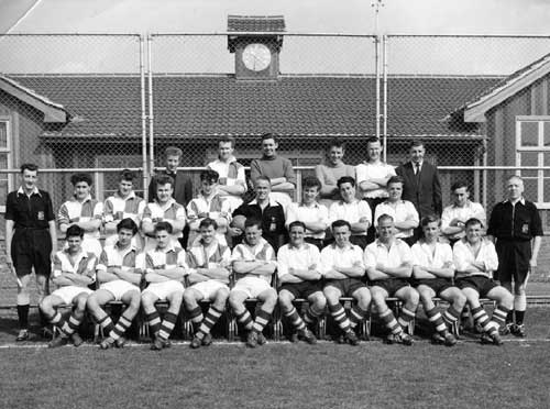 Falmouth Docks Football Team in London circa 1950's.