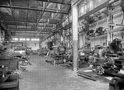 Fitting shop circa 1946