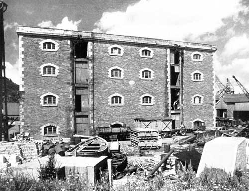 The Grain Store at Falmouth Docks circa 1861