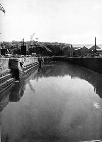 No 2 Dock looking towards Castle Drive circa 1946