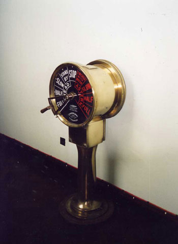 A Ship's Telegraph in Main Office vestibule.  Circa 2002