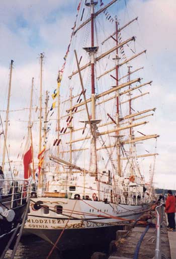 Tall Ship in Falmouth Docks. 1998.