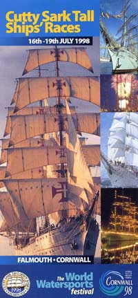 Flyer for Falmouth's Cutty Sark Tall Ships race 1998.