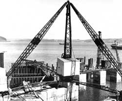 Building the Dam.  circa 1956
