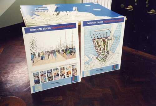 Display of regeneration plans, Falmouth Docks, 2002.