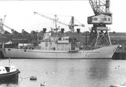 Fishery protection vessel - H.M.S. Anglesey. Circa 1980's