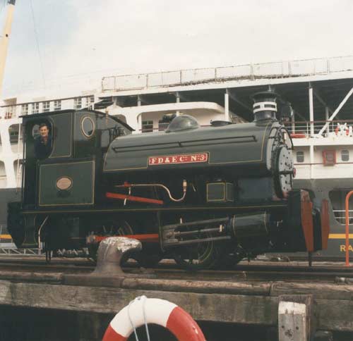 Mr Cyril Thomas driving No. 3 Loco