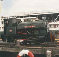 Mr Cyril Thomas driving No. 3 Loco