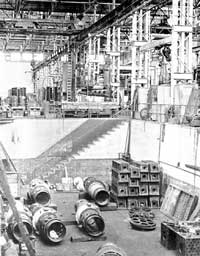 The Fitting Shop Pit showing Cylinder liners circa 1946