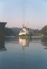 St Mawes after towing vessel up the River Fal.