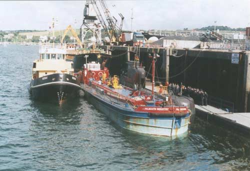 Visit of German submarine to Falmouth Docks. Circa 1990's.