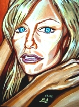 Heather Locklear, oil painting, 2003