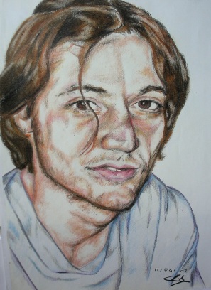 Ced, color pencils, 2002.