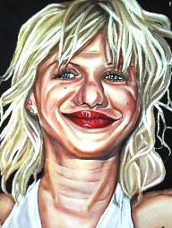 Courtney Love, oil painting, 2005.