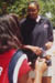Tina signing autographs and chattin' with fans at Comets Rally, June 2001.