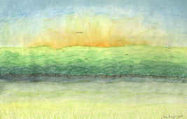 [Looking West--watercolor and prismacolor]