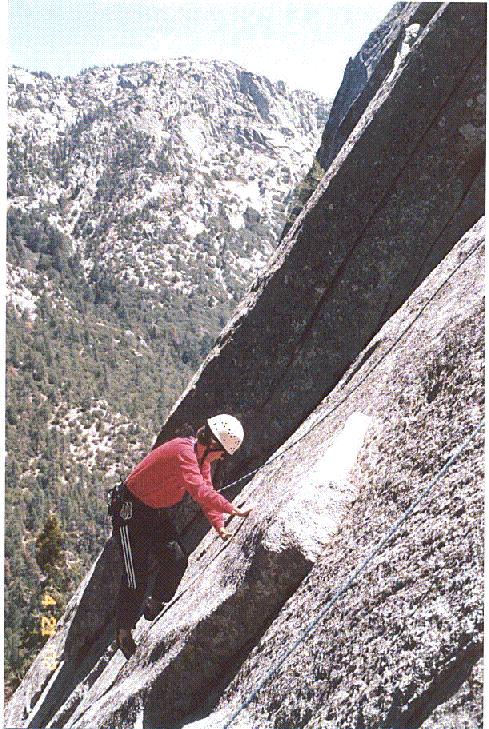 Miguel at start of climb