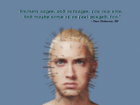 Eminem rages, and outrages, for our sins. And maybe some of us feel purged, too