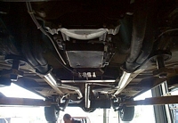 Twin pipes and extractors fitted