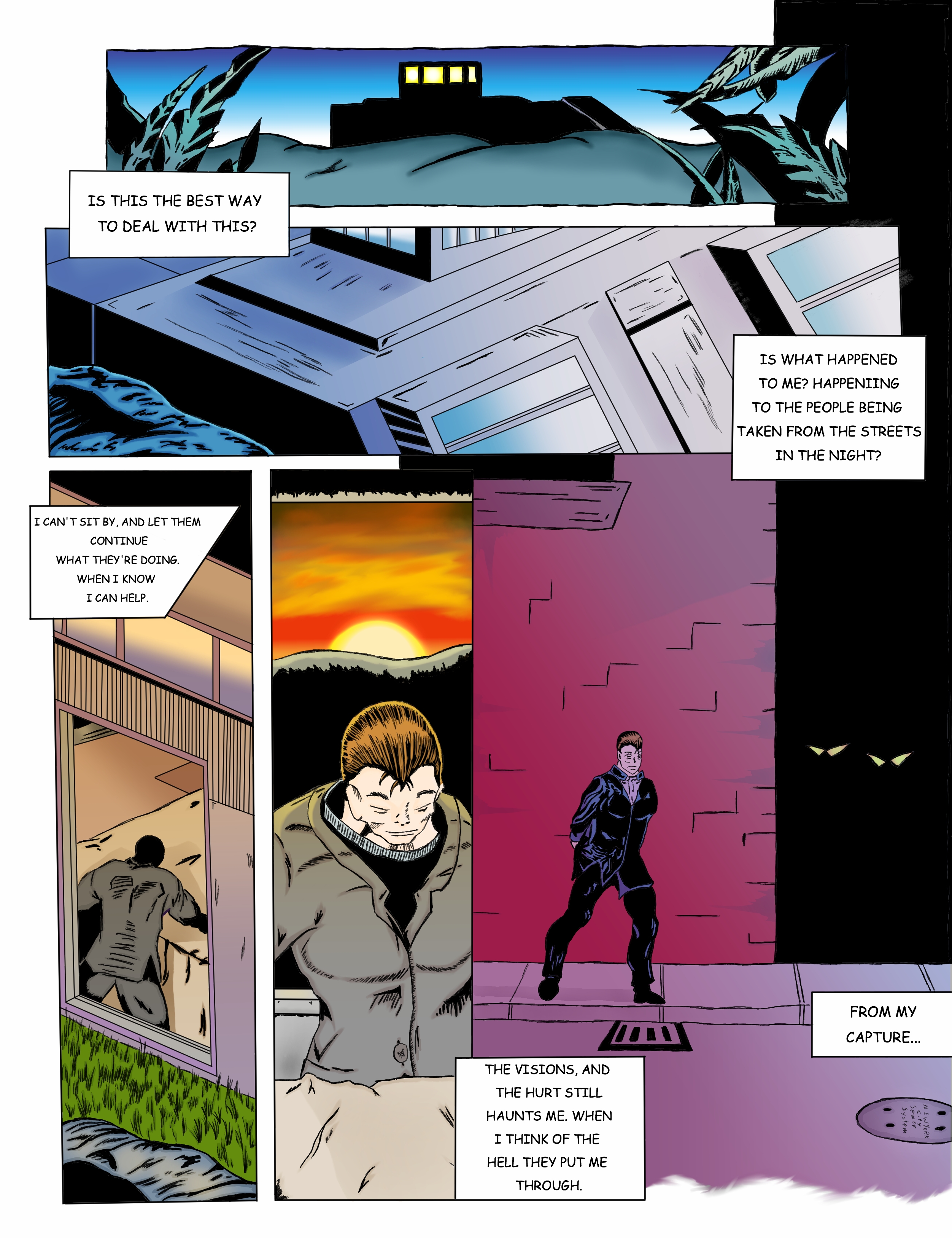 Friends comic page colored