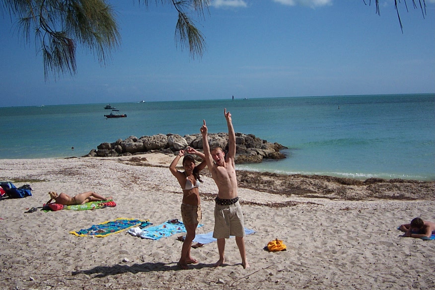 Jessica and that guy from Raleigh at the beach!