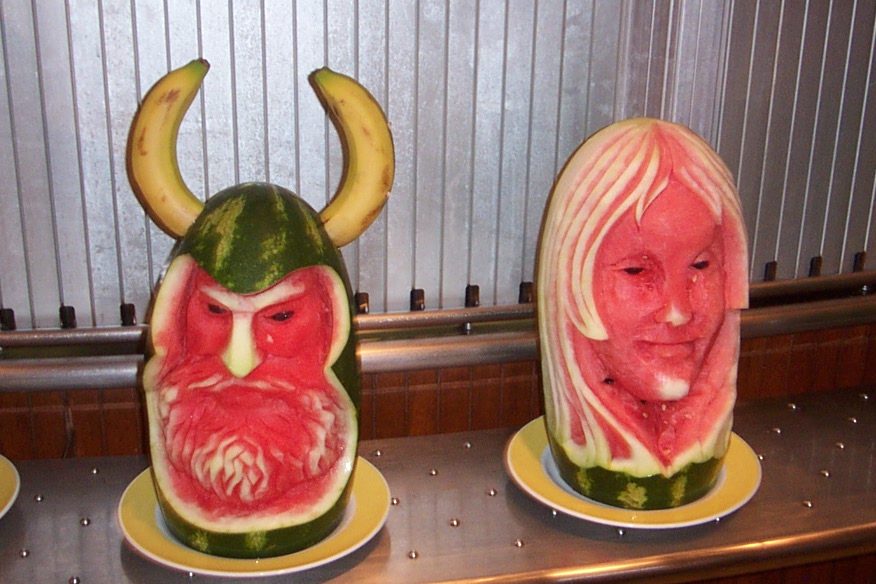 Look a Watermelon! Oh yeah, it looks like a viking!