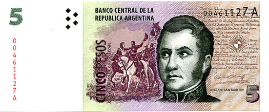 Anverso del nuevo billete de $5
