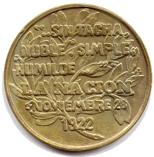 Reverso medalla a E. Balsa