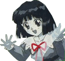 Hotaru viendo los experimentos de su padre