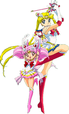 Sailor Moon and Chibi (Super S)