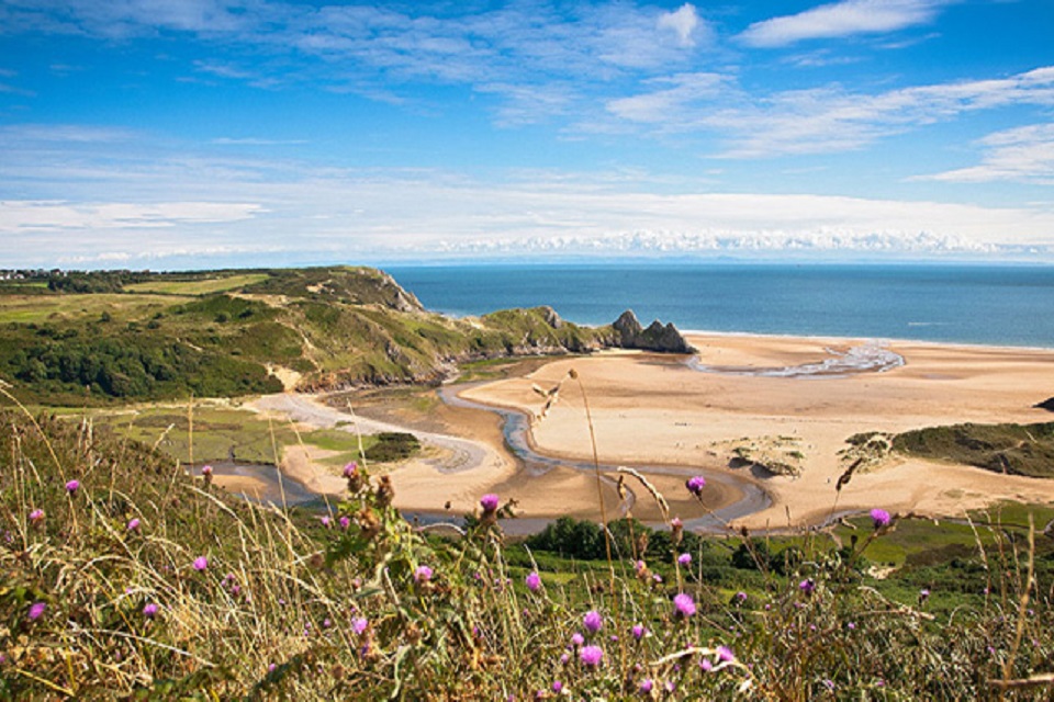 Three Cliffs Bay and Rhossili