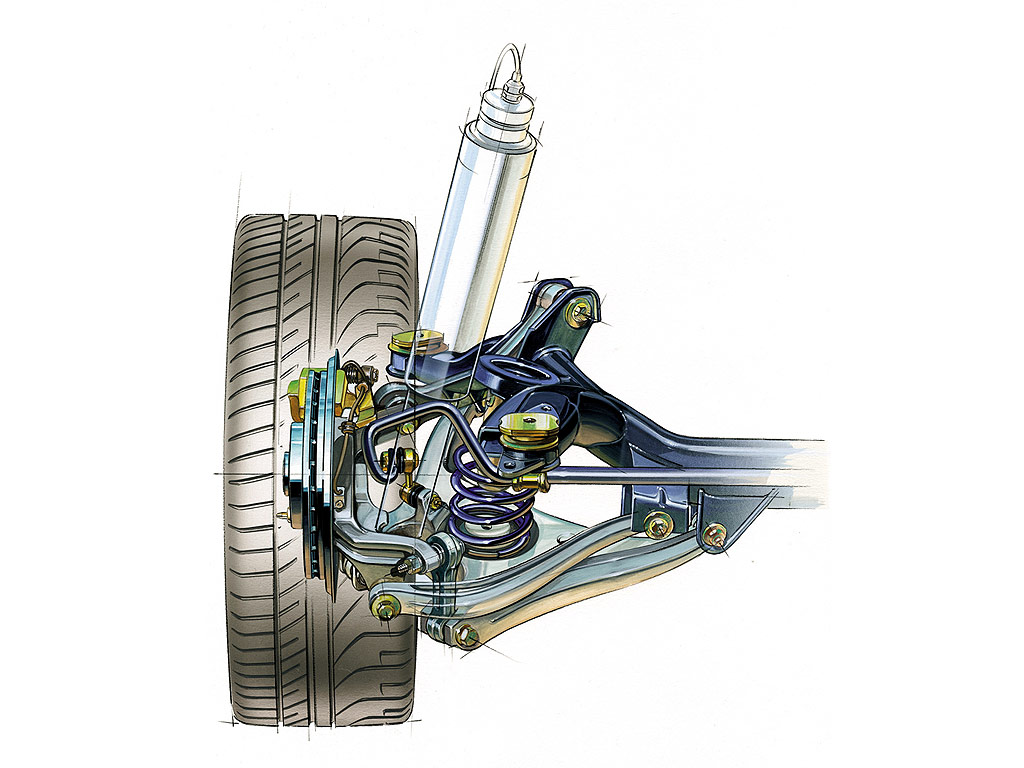 Multi link, rear. Lancia Thesis.