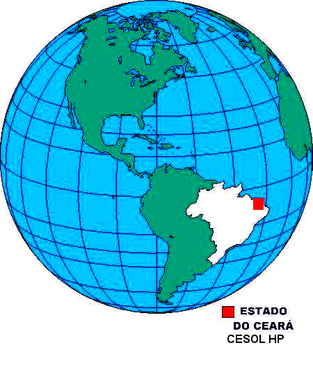 Localiza&ccedil;&atilde;o do estado do Cear&aacute;