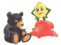 puppet, phone, bear