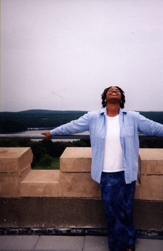 Cherryl at Mt. St. Alphonsus in Esopus, New York overlooking the Hudson River.