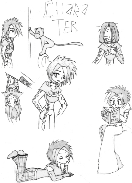 original anime charaters for her manga