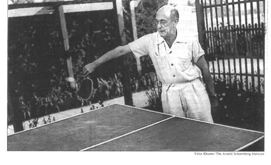Schoenberg playing ping pong