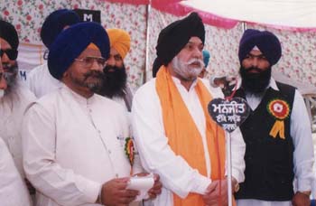 My Dad With Captain Kawaljit Singh (Finance Minister Punjab) While Addressing a really