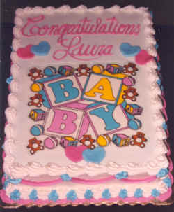 Click for enlarged view. Babby Shower Cakes from Creative Cakes