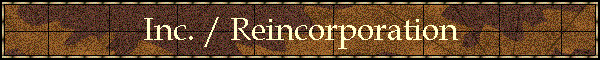 Inc. / Reincorporation