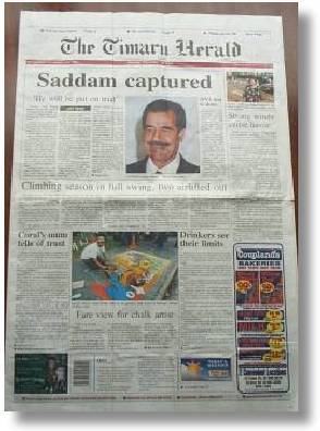 Upstaged by Saddam. Click to view larger size image