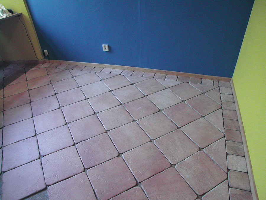 Tiles Glued into place before grouting