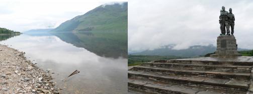These Lochs are a wonderful site; Commando monument