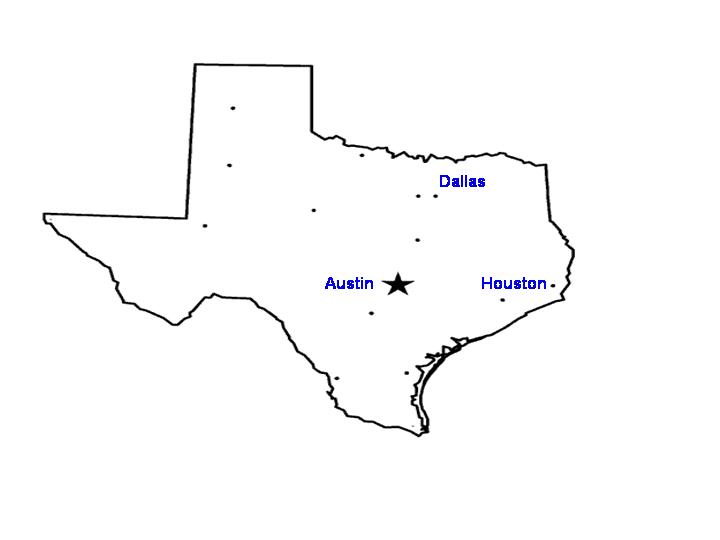 Outline Map of Texas