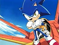 Sonic mocks such foolish conventions as seats in planes