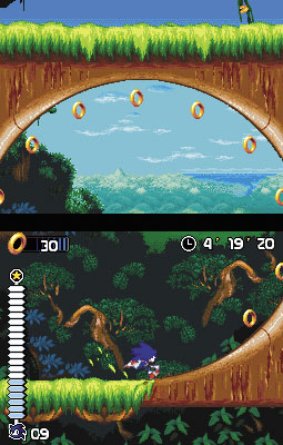 This screen shows how both screens are used.